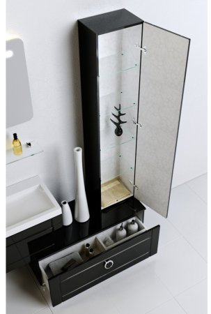 Шкаф пенал Aqwella 5 Stars Инфинити 35 Inf.05.35 Белый 