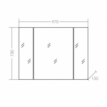 Зеркало-шкаф СаНта Стандарт 100 