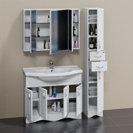 Тумба Санта Верона 100 с умывальником Эльбрус 100 