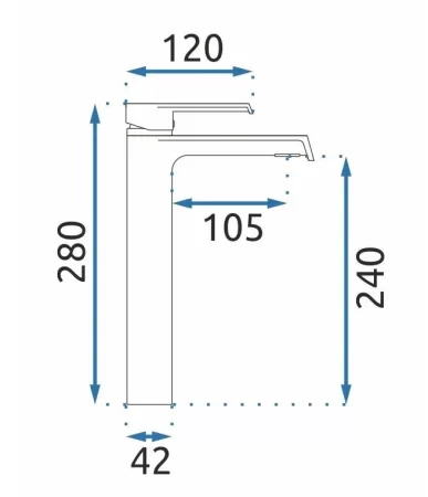 Смеситель для раковины без донного клапана Rea Hass REA-B6207 