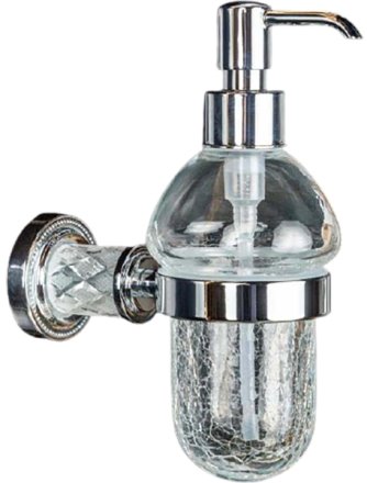 Дозатор для жидкого мыла Boheme Murano Cristal 10912-CRST-CH Хром 