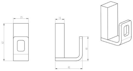 Крючок Boheme Q 10946-MG Золото матовое 