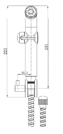 Гигиенический душ D&K Paulinus Rhein DA1464501 со смесителем 