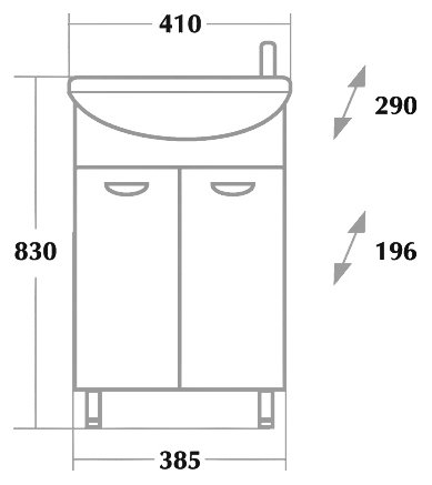 Тумба с раковиной Onika Азов 40.10 