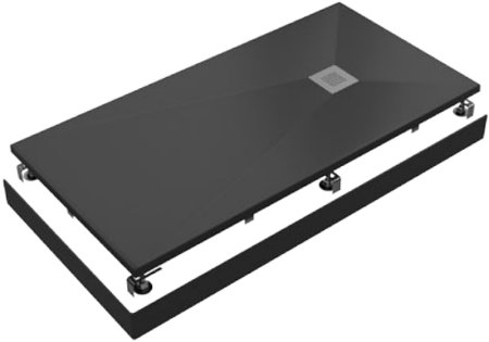 Душевой поддон из искусственного камня Creto Ares 120x80 1-0058 Черный 