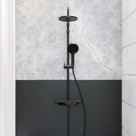 Душевая система Damixa Apollo 947730300 Черная матовая 