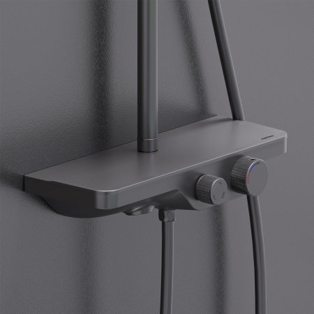 Душевая система Damixa Apollo 947730300 Черная матовая 