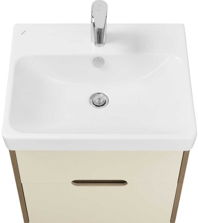 Тумба под раковину Aquaton Оливия 55 1A254201OLVG0 подвесная Бежевый Дуб Веллингтон 