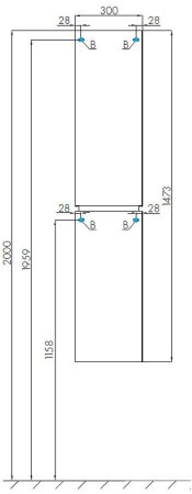 Шкаф пенал Aquaton Скай 30 R 1A238603SY01R подвесной Белый глянец 