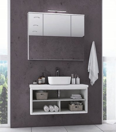 Тумба под раковину Aquaton Брук 100 1A201601BCDL0 подвесная Дуб латте 