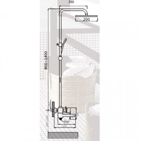 Душевая система ViEiR V243562 Хром 