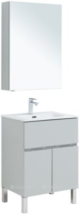 Мебель для ванной Aquanet Алвита New 60 1 ящик, 2 дверцы, серый 