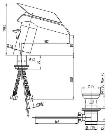 Смеситель для раковины Paini Morgana 73CR211LZKM Хром 