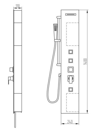 Душевая панель Orans SP-G105 белая 