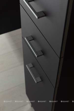 Шкаф-пенал для ванной Aquanet Верона черный 