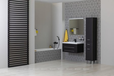 Шкаф-пенал для ванной Aquanet Верона черный 