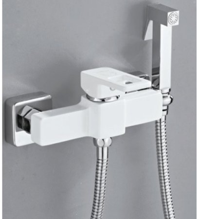 Смеситель для душа с гигиеническим набором ViEiR V353552-F Белый/Хром 