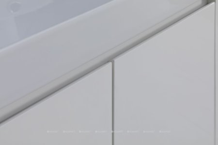 Тумба с раковиной Aquanet Nova Lite 60 белый глянец (2 дверцы) 