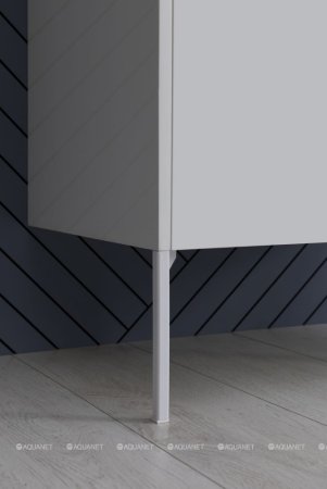Тумба с раковиной Aquanet Nova Lite 60 белый глянец (2 дверцы) 