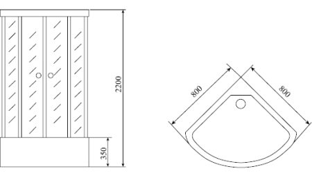 Душевая кабина Timo Lux T-7780 