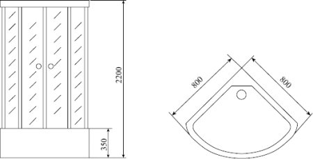 Душевая кабина Timo Lux T-7780 