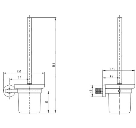 Ершик для унитаза Melana MLN-861006 Сатин Хром 