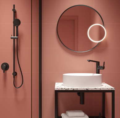 Смеситель для раковины высокий Deante ARNIKA BQA_N21K чёрный матовый 