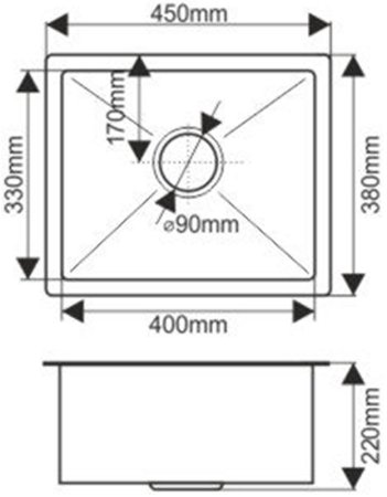 Кухонная мойка Melana Profline H4538 Сатин 