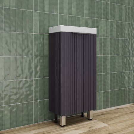 Тумба напольная Style Line "СОЛО" универсальная (Como 40) Графит Нубук 