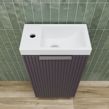 Тумба напольная Style Line "СОЛО" универсальная (Como 40) Графит Нубук 