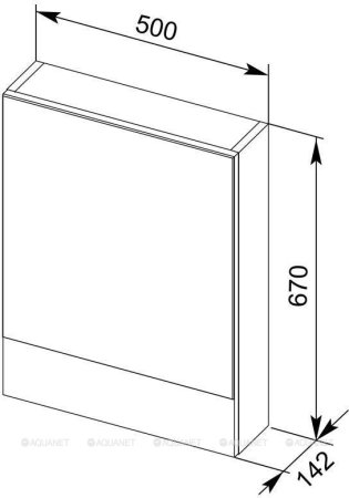 Зеркало-шкаф Aquanet Верона 50 белый 