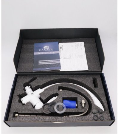 Смеситель для кухни GANZER GZ16031F с подключением к фильтру белый 