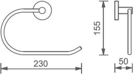 Полотенцедержатель Aquanet 4580MB чёрный 