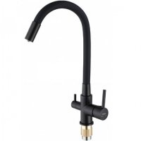 Смеситель для кухни с гибким изливом HANSEN HL15080CC Черный