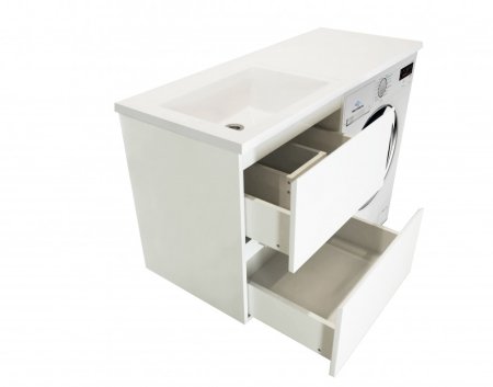 Тумба с раковиной Эстет Dallas Luxe 110 подвесной 2 ящика, (левый) 