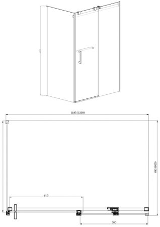 Душевой уголок Azario Vancouver 120х90 AZ-NKF1131-R 900 профиль Серебро стекло прозрачное 