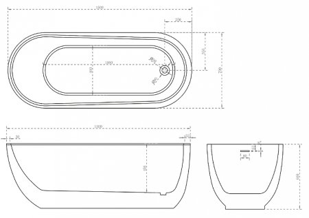 Акриловая ванна Abber 150x70 AB9341-1.5 без гидромассажа 