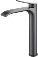 Смеситель для раковины высокий Shevanik S4111T, оружейная сталь