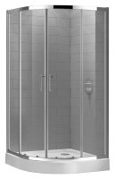 Душевой уголок Cezares ECO-O-R-2-90-C-Cr стекло прозрачное + душевой трап