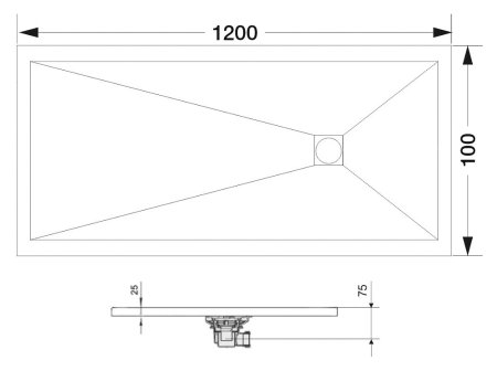 Поддон для душа RGW Stone Tray ST-0120G 100х120 
