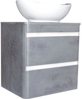 Тумба под раковину Style Line Атлантика Люкс Plus 60 СС-00002279 подвесная Темный бетон