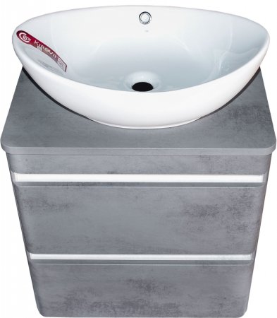 Тумба под раковину Style Line Атлантика Люкс Plus 60 СС-00002279 подвесная Темный бетон 