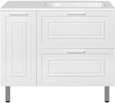 Тумба под раковину Style Line Альба 90 R Люкс Plus ЛС-000010054 Белая 