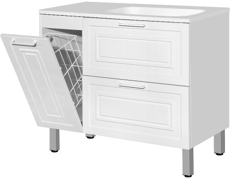 Тумба под раковину Style Line Альба 90 R Люкс Plus ЛС-000010054 Белая 