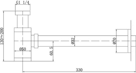 Сифон для раковины ABBER AF0030G золото матовое 
