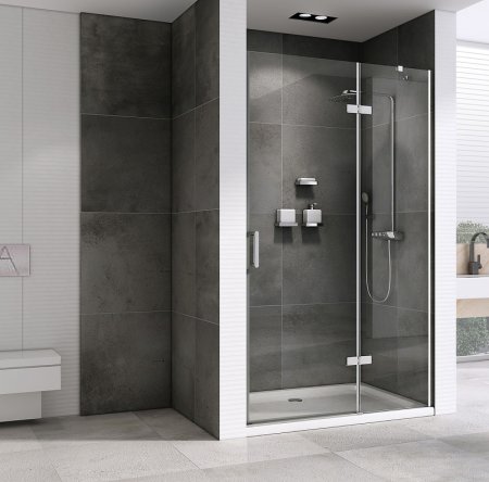 Душевая дверь Abber Zart 100 AG08100 профиль Хром стекло прозрачное 