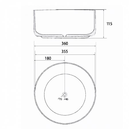 Раковина-чаша Abber Bequem 36 AC2114Regen Хамелеон 