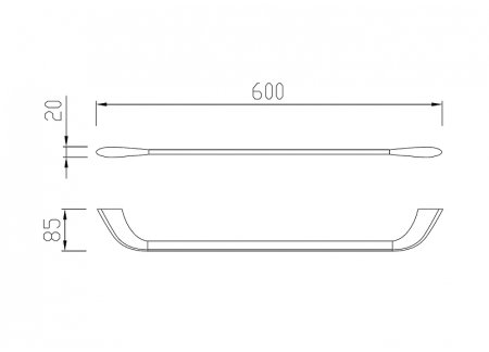 Полотенцедержатель ABBER Nord AA1552B черный матовый 
