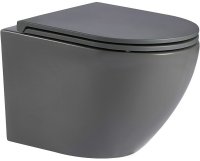 Унитаз WeltWasser Merzbach 041 MT-GR 10000008256 подвесной Серый матовый с сиденьем Микролифт Унитаз WeltWasser Merzbach 041 MT-GR 10000008256 подвесной Серый матовый с сиденьем Микролифт