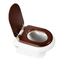 Унитаз подвесной Cezares King Palace, с крышкой-сиденьем CZR-T-163-W-S-G